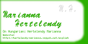 marianna hertelendy business card